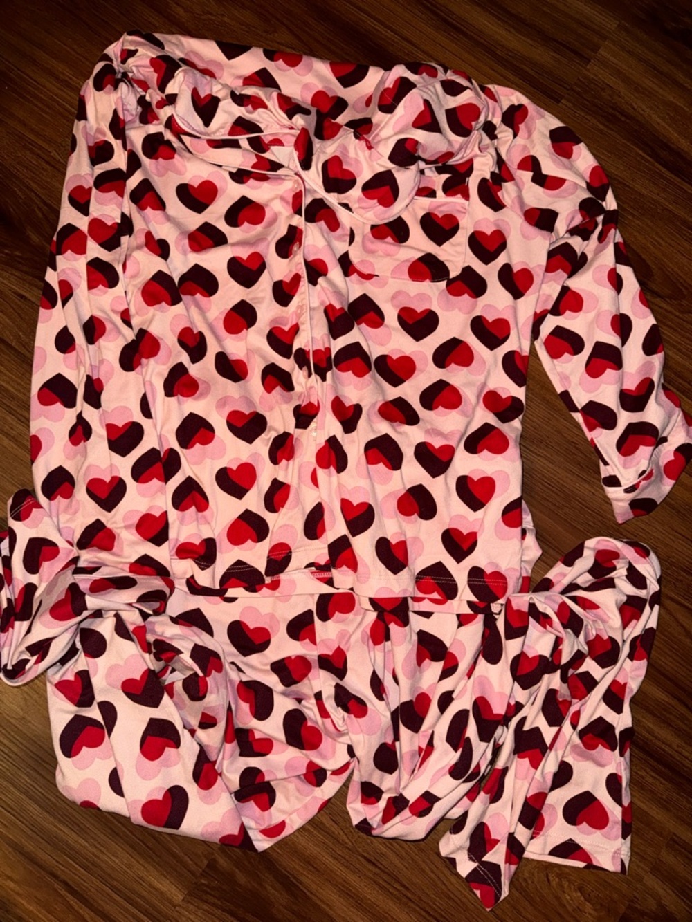 Kate spade Heart Print pajamas long sleeve/long pants